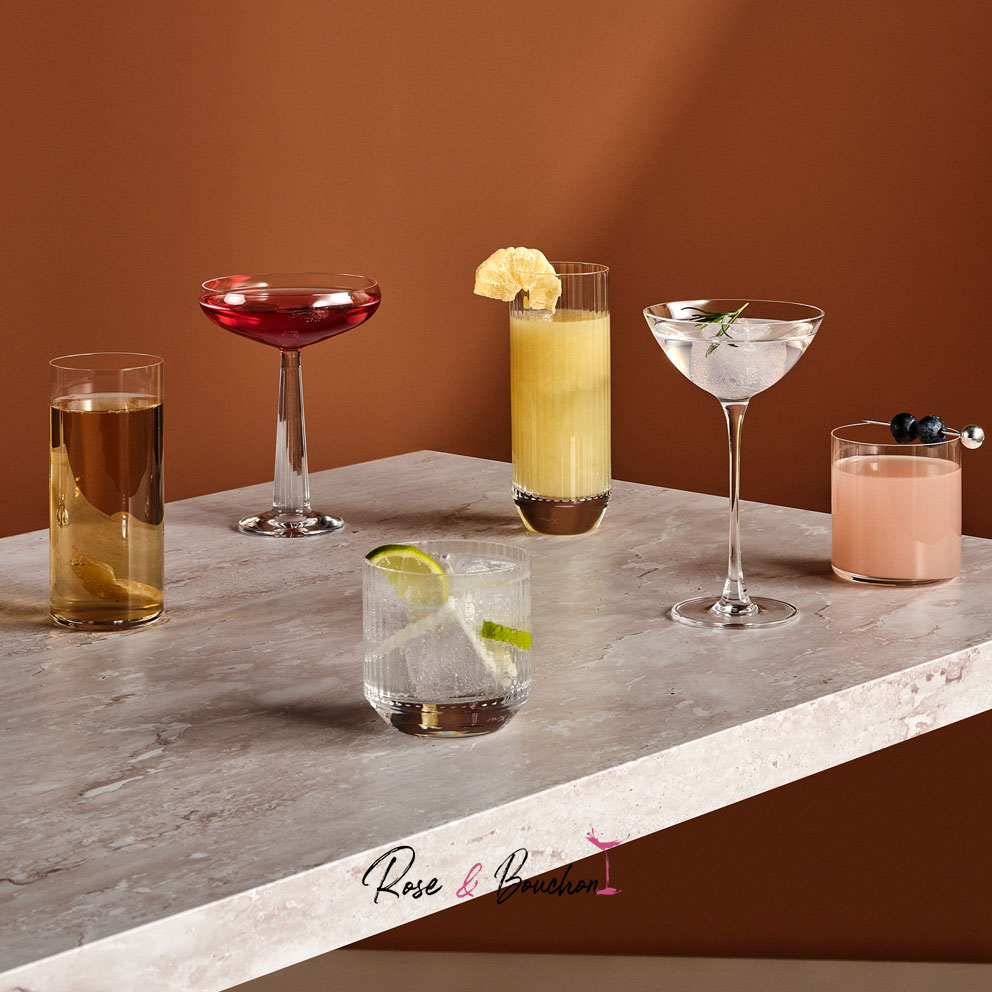 Verre long drink strié (Pack de 6 )