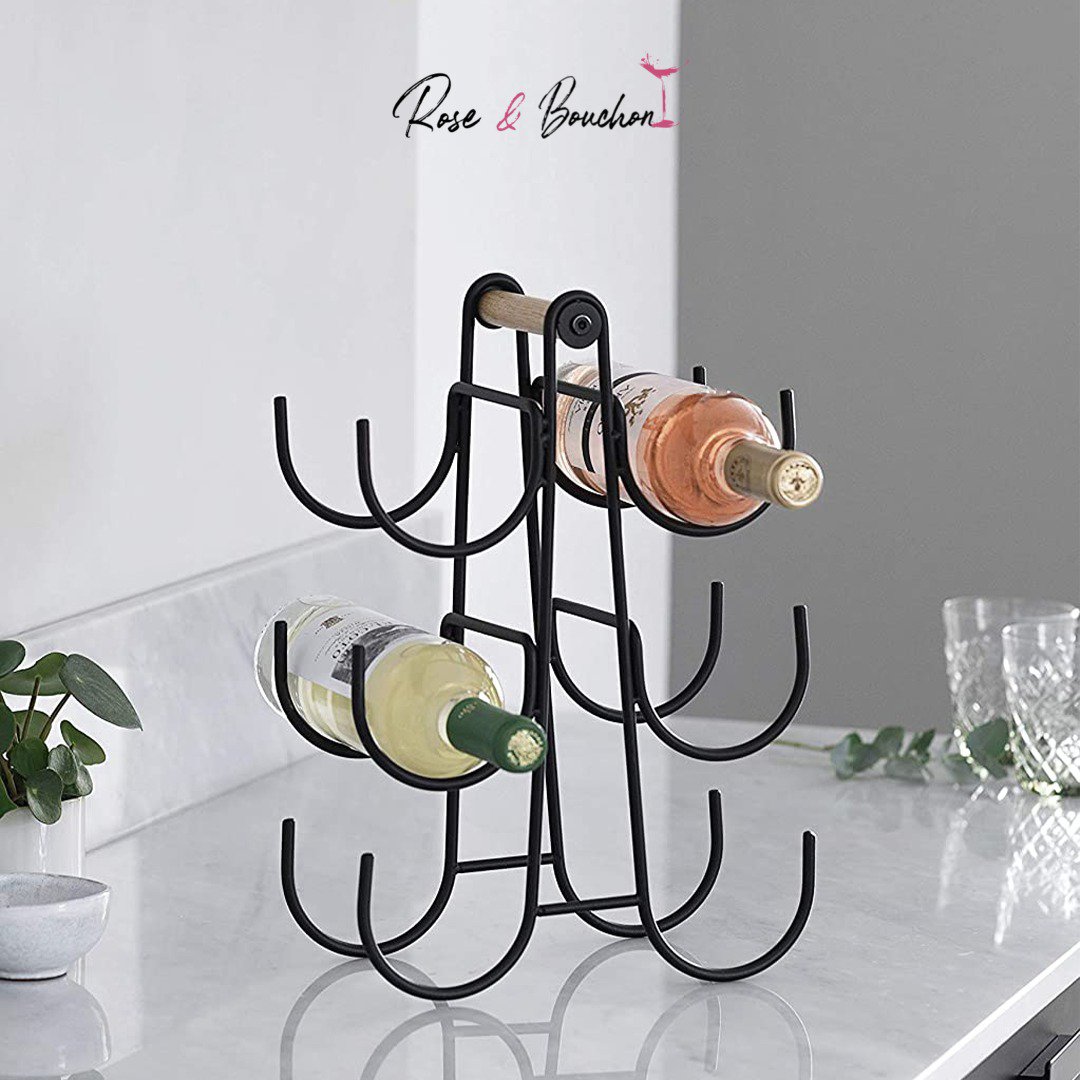 Casier à vin en métal -6 bouteilles