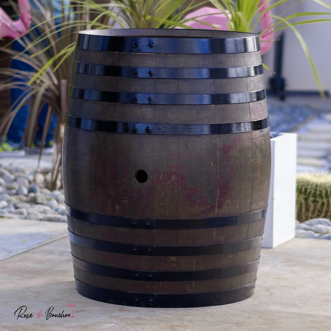 Tonneau de décoration en bois- 400 Litres
