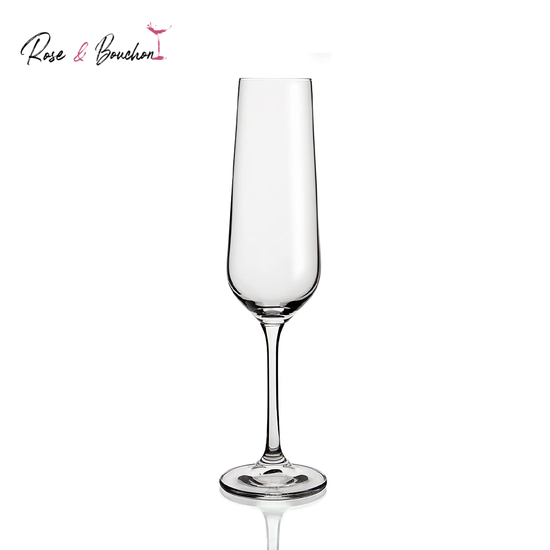 Flûtes de Champagne en crystal de Bohème 20 cl – Pack de 6