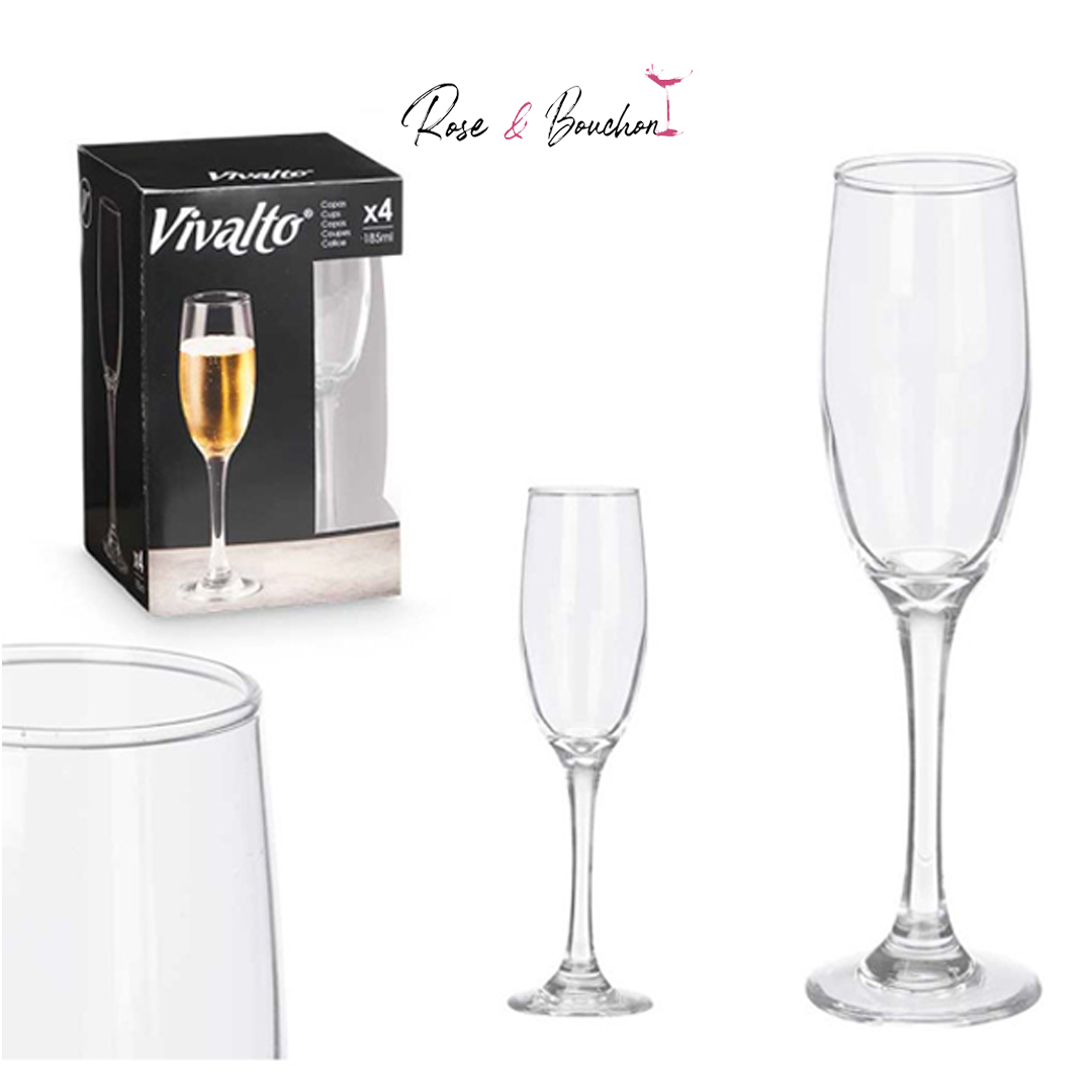 VERRE À CHAMPAGNE 170ML(Pack de 4 )