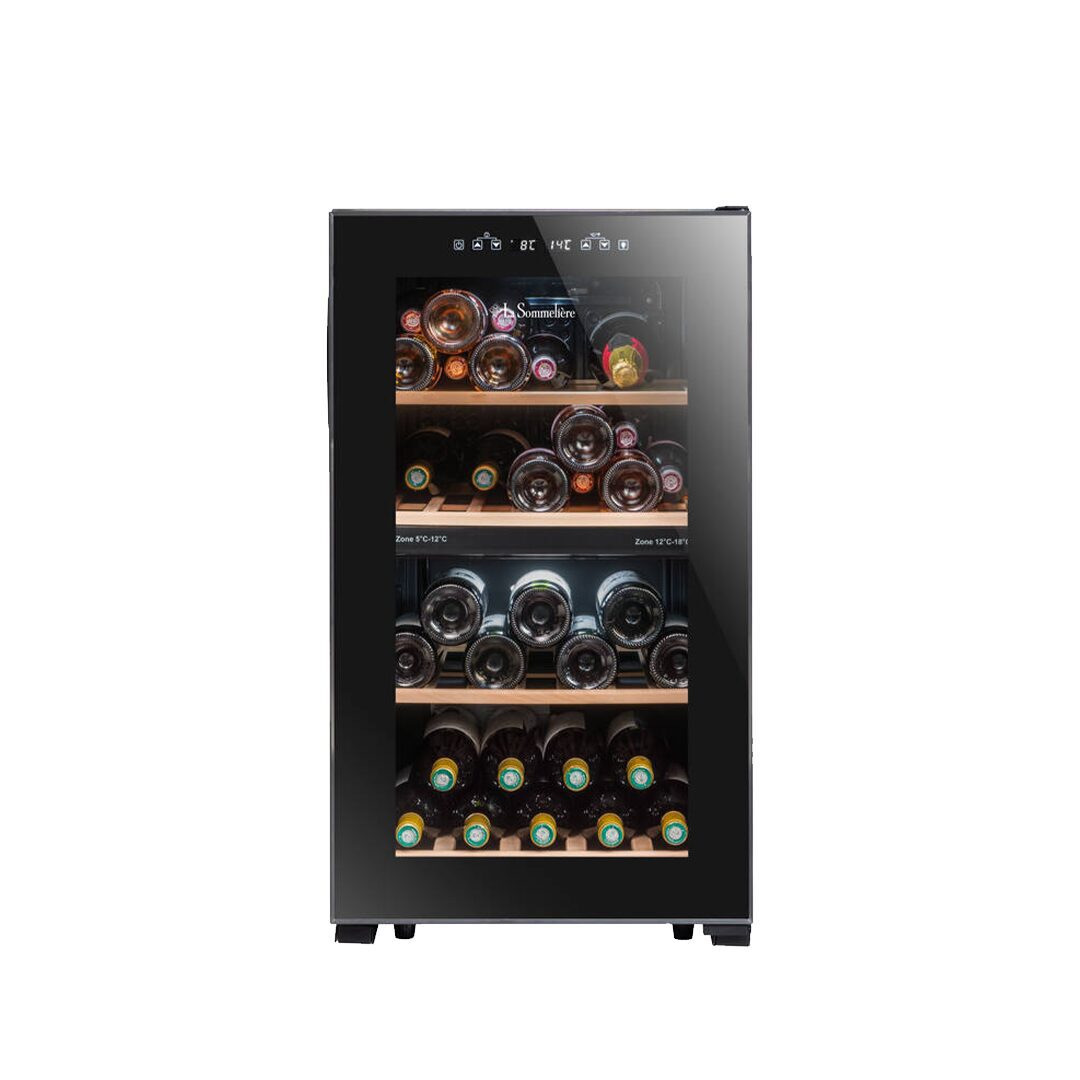Cave à vin 51 Bouteilles Double température – La Sommelière BLACK