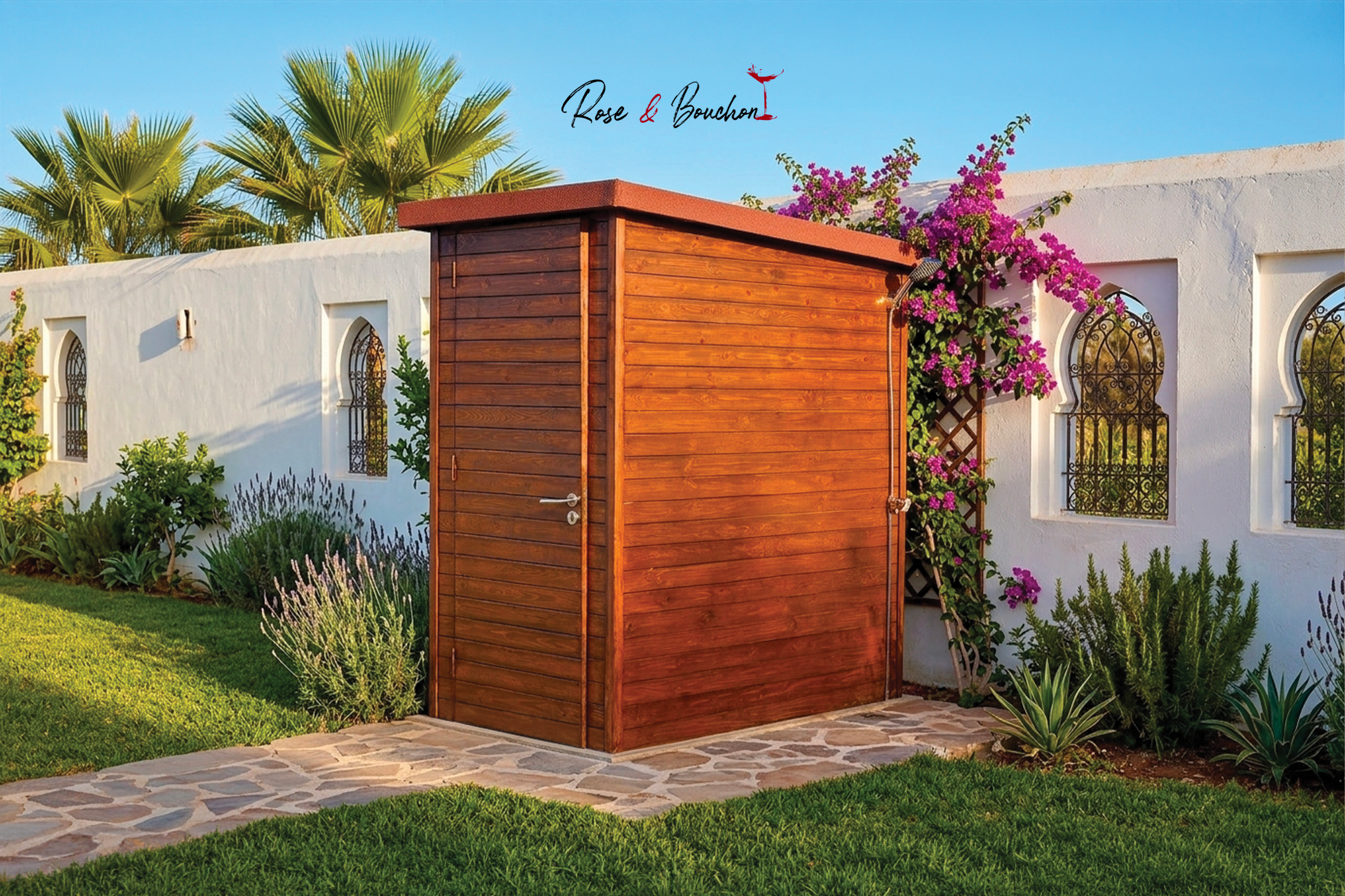 Sanitaire finition en bois naturel