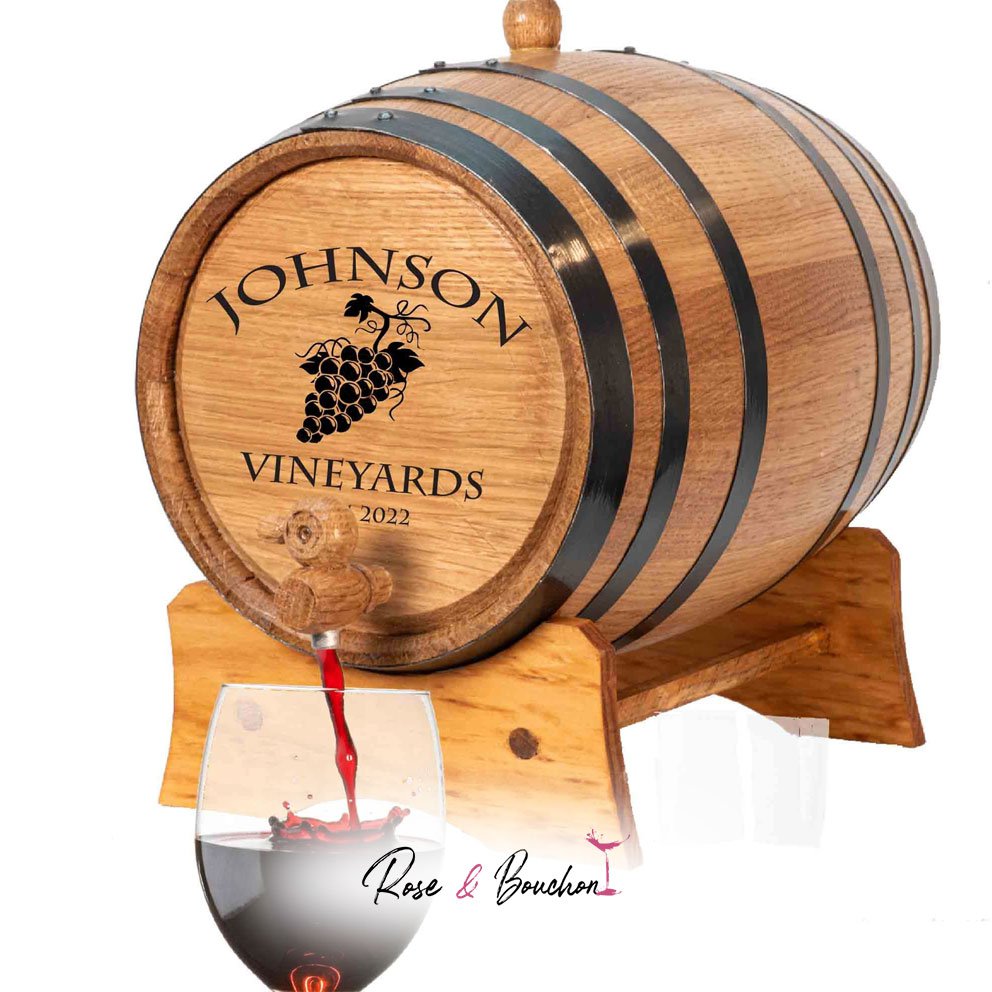 Wooden Oak Barrel 5 ltr - Vue 2