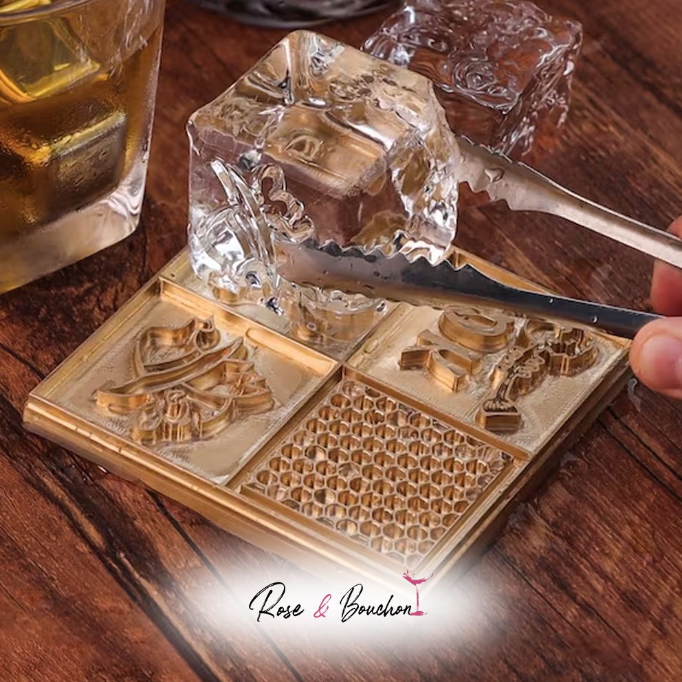 Ice stamp tray brass 20x10cm - Vue 2