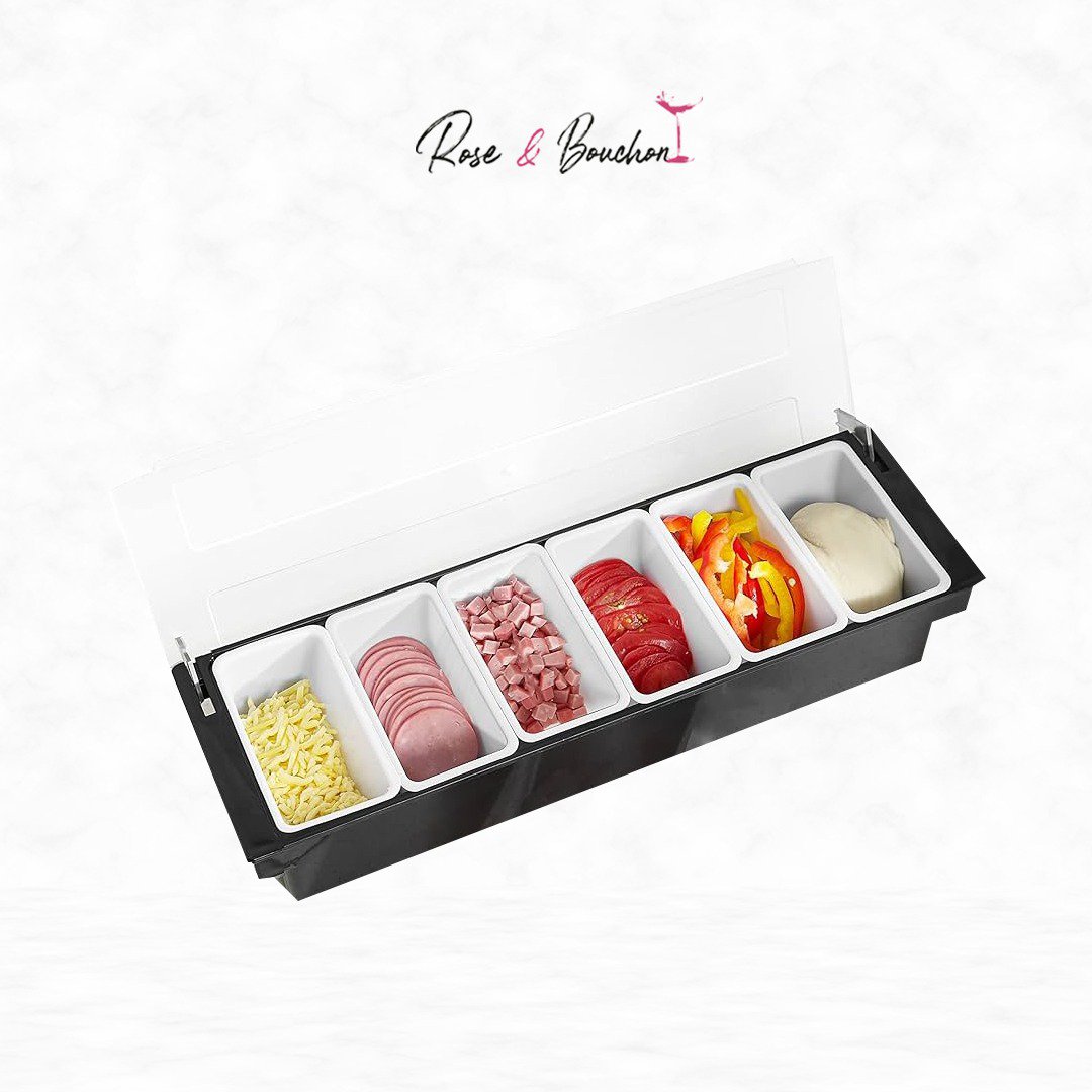 Station à garniture PRO pour cocktails-5 compartiments - Vue 2