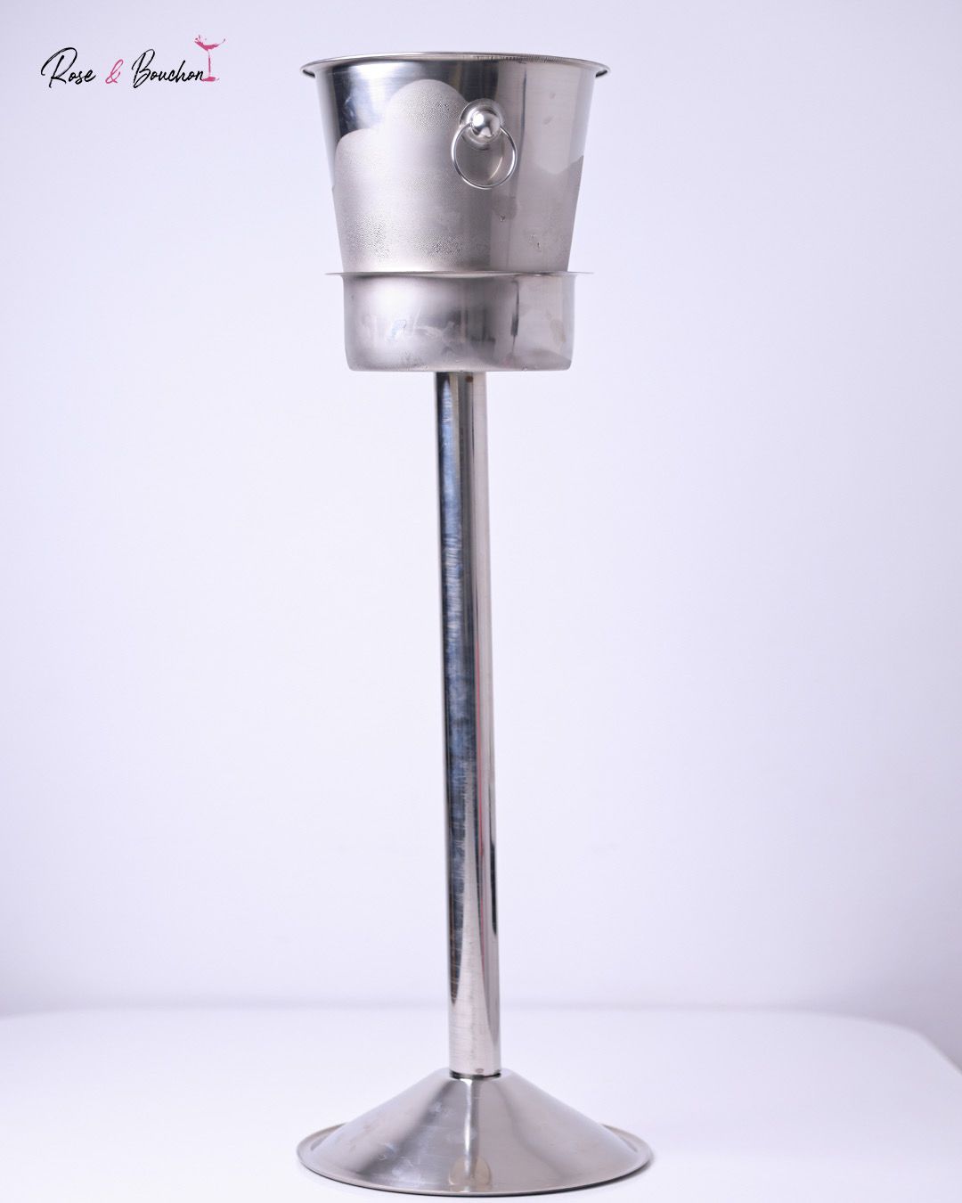 Set Seau à Glace en Acier Inoxydable avec Support - Vue 4