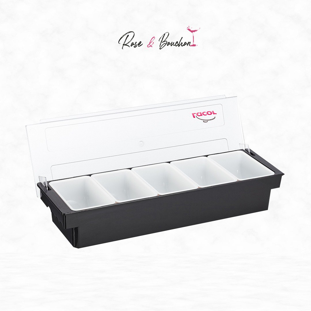 Station à garniture PRO pour cocktails-5 compartiments