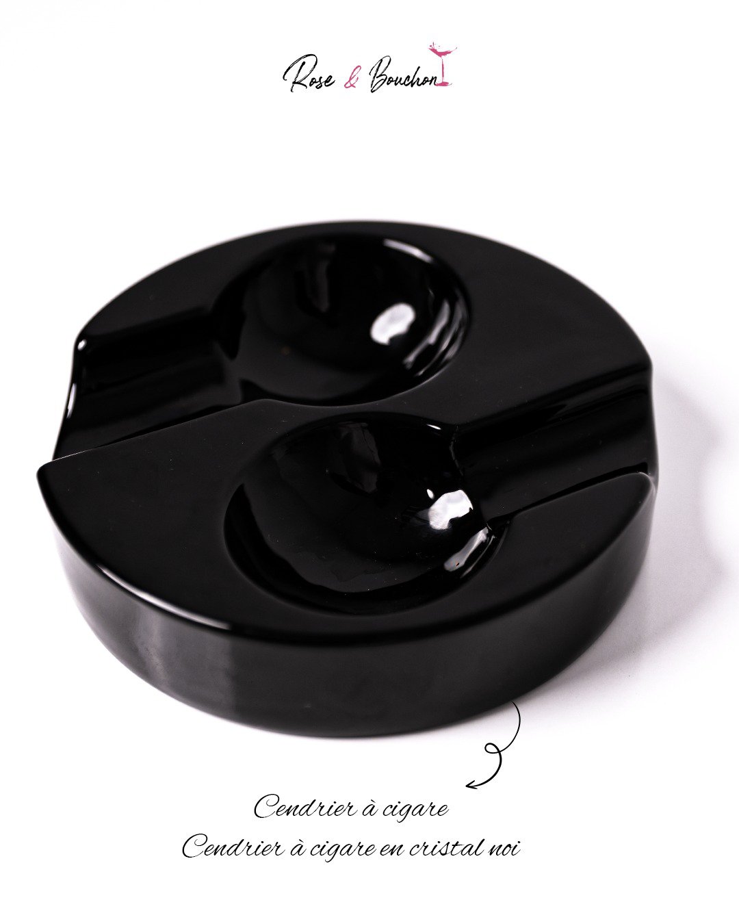Cendrier à Cigare en cristal Noir – Altruist - Vue 4