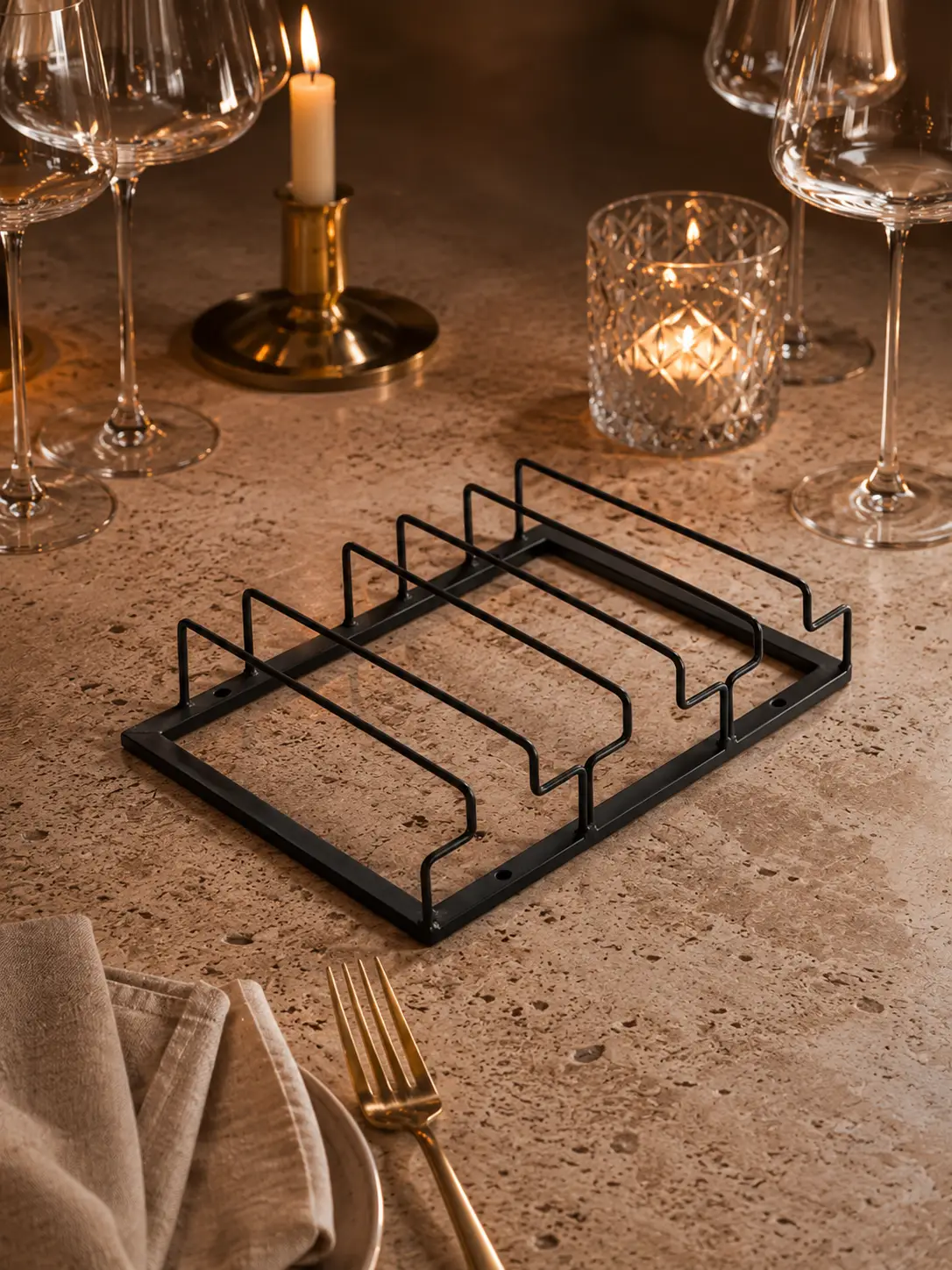 Rose et Bouchon | Porte-verres à vin 3 rangées – Organisation élégante — produit