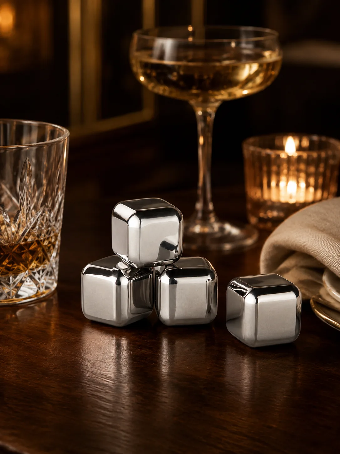 Rose et Bouchon | Ice Cubes Metal – Rafraîchir sans diluer cocktails — produit