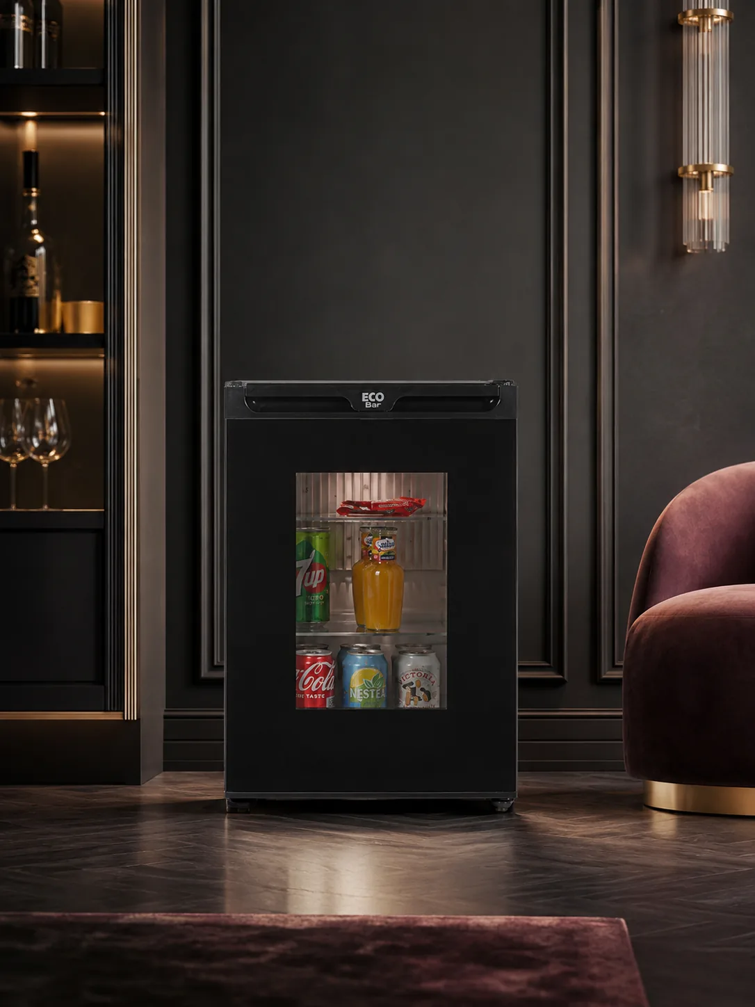 Rose et Bouchon | Mini réfrigérateur 40L – Stockage silencieux bouteilles — produit