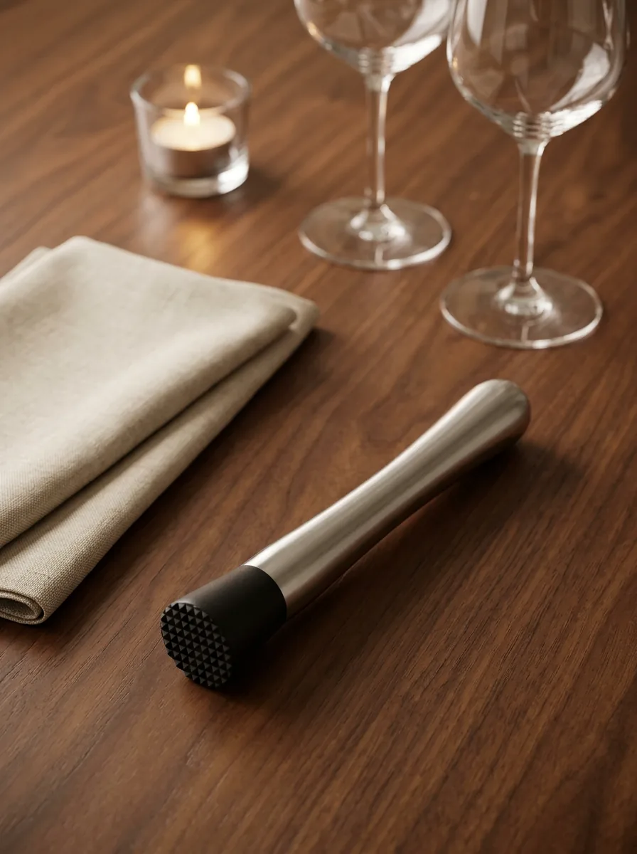 Rose et Bouchon | Muddler inox 21 cm – Précision cocktail — produit