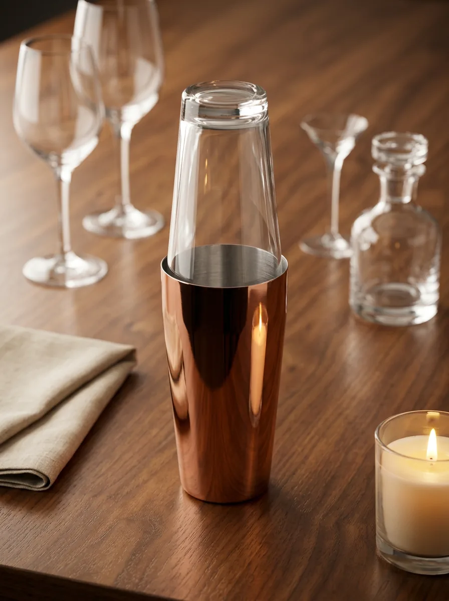Rose et Bouchon | Shaker cuivre inox 800 ml – Geste juste, cocktails précis — produit