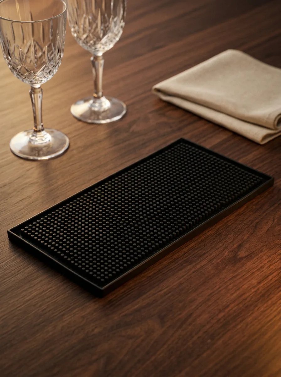 Rose et Bouchon | Tapis de bar PVC 30x15 cm – Service optimisé — produit