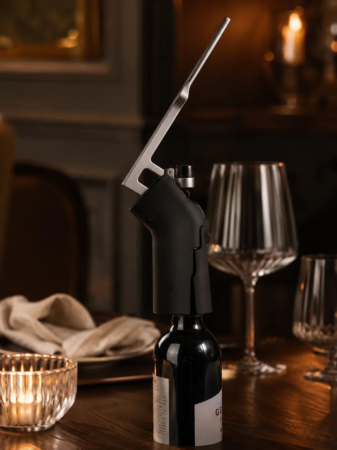 Rose et Bouchon | Tire-bouchon vertical à levier – Savoir-faire ergonomique — produit