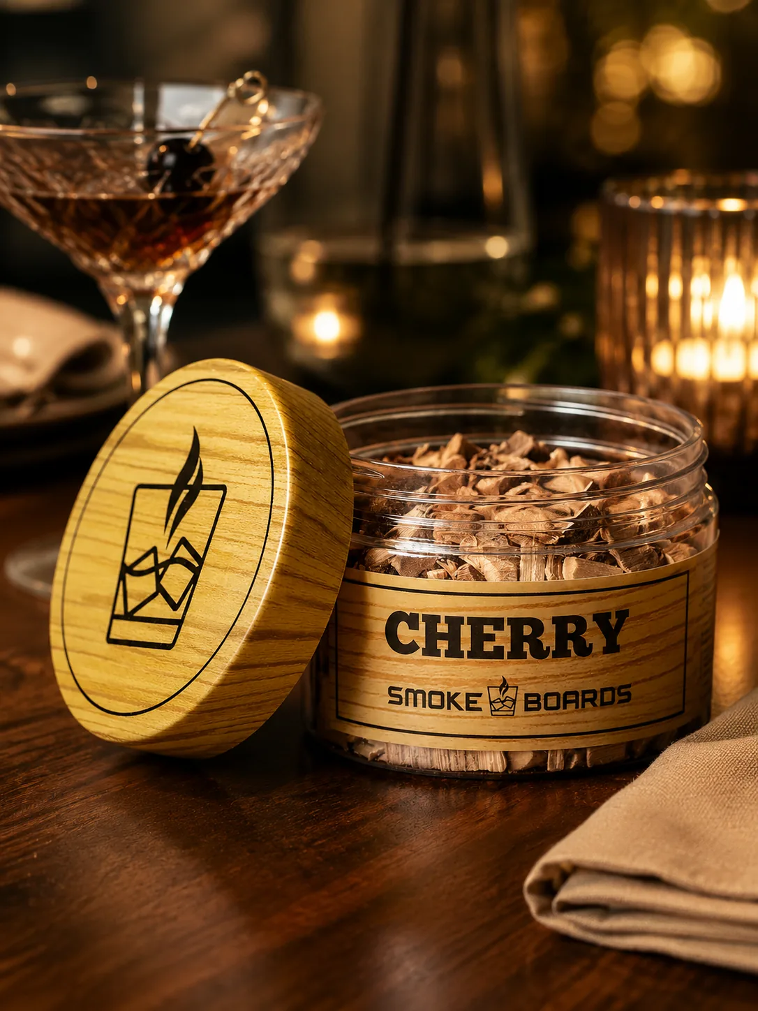 Rose et Bouchon | Wood Chips Cherry 60 g – Parfumez vos cocktails — produit