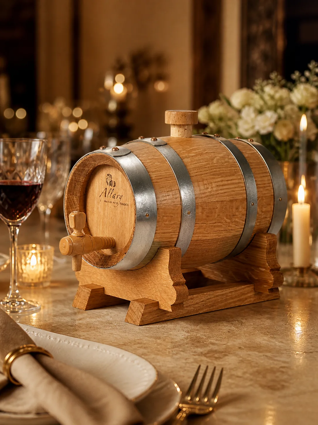 Rose et Bouchon | Wooden Oak Barrel 10 Ltr – Caractère et tradition — produit