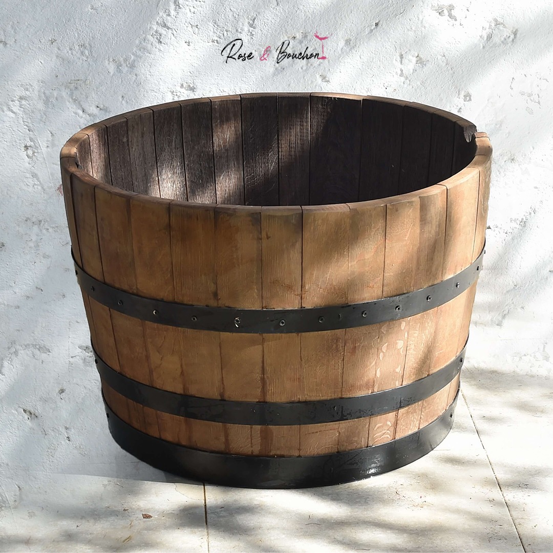 Bac étanche en bois fût de chêne (110 Litres)