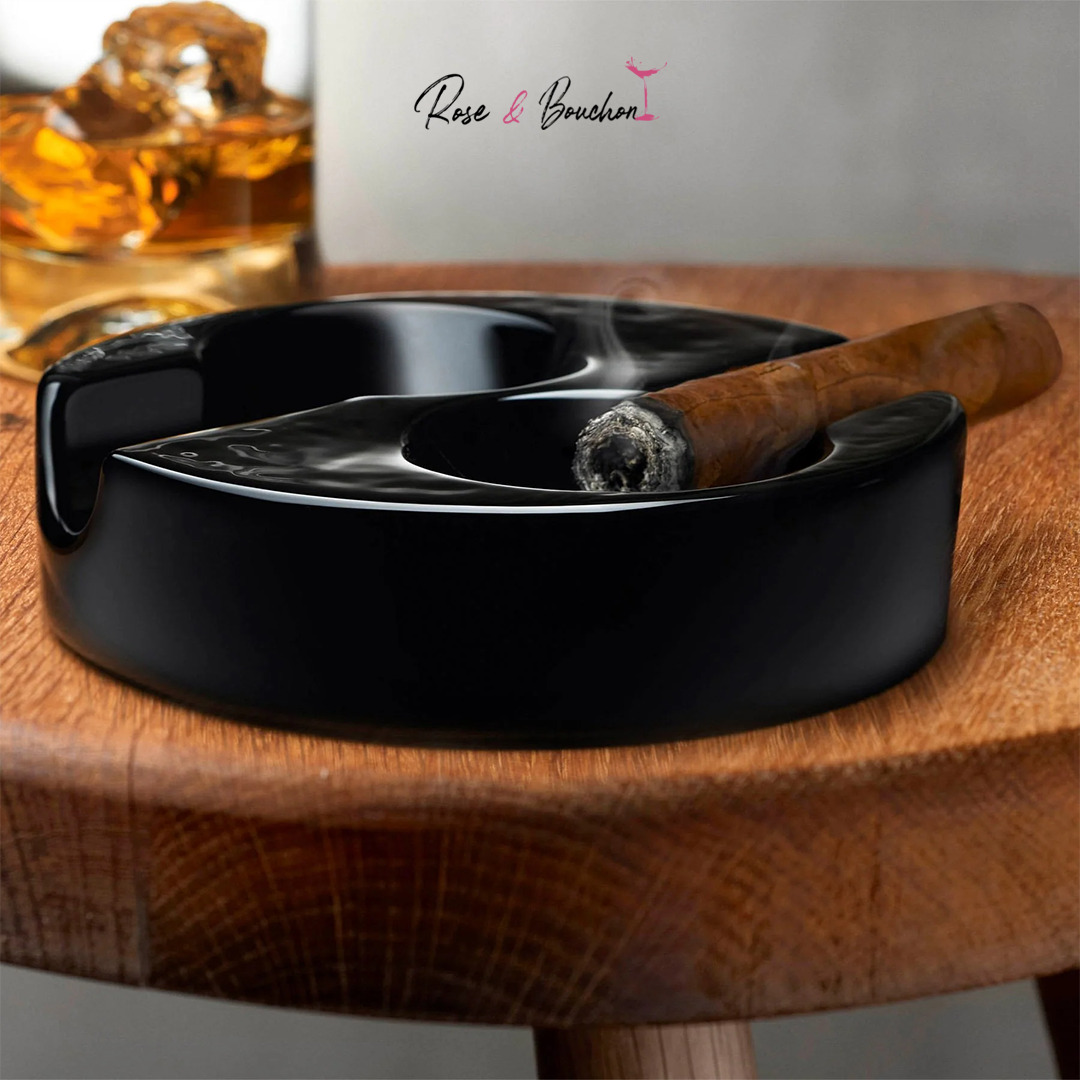 Cendrier à Cigare en cristal Noir – Altruist