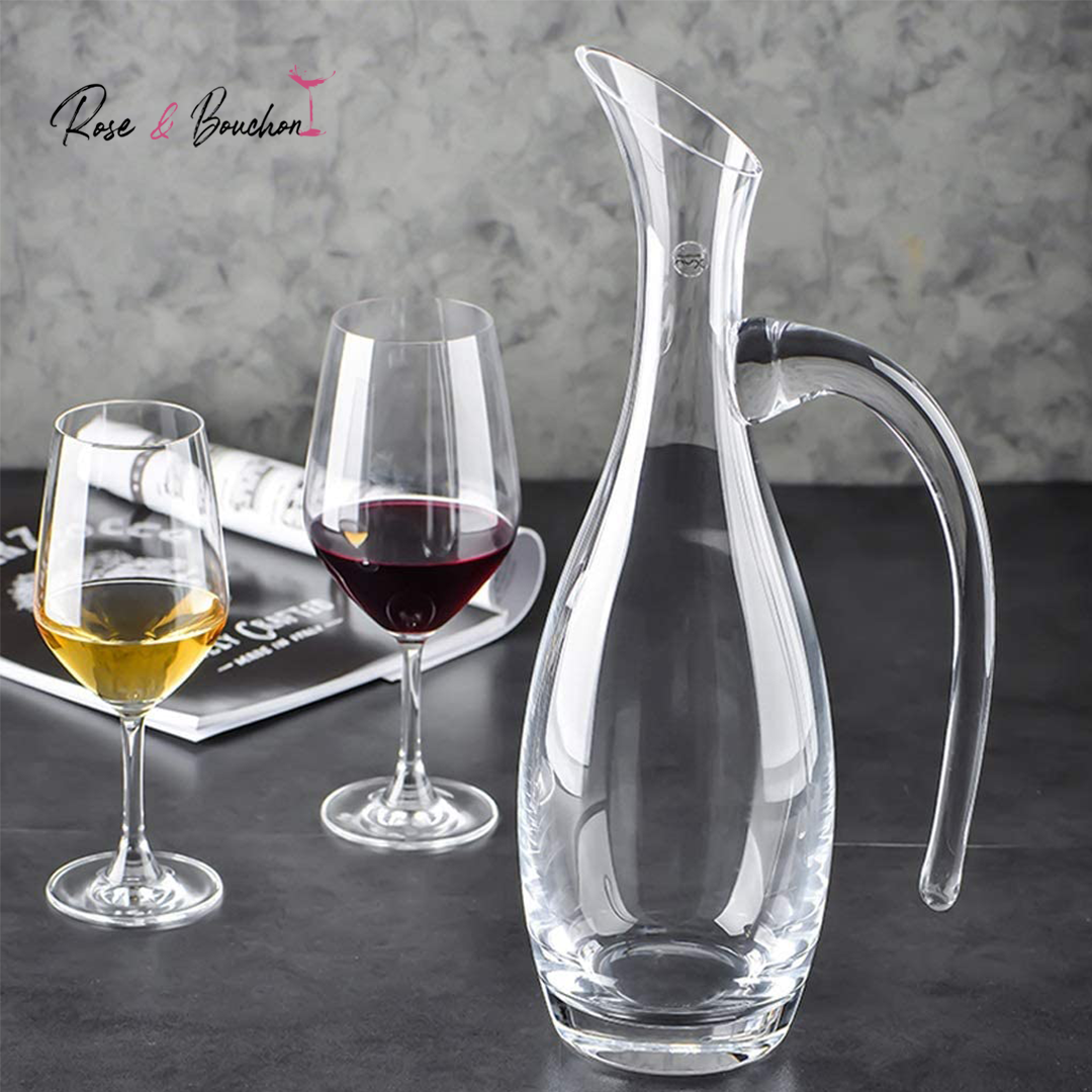 WYBW Décanteur de vin rotatif à 360 ° en cristal pour la maison, rotatif à  la main, en forme de diamant